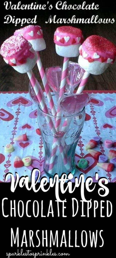 Valentines Chocolate Dipped Marshmallows
