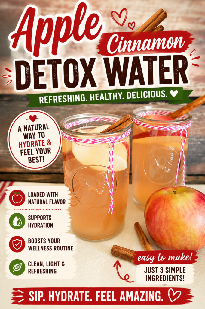 apple cinnamon detox water pin