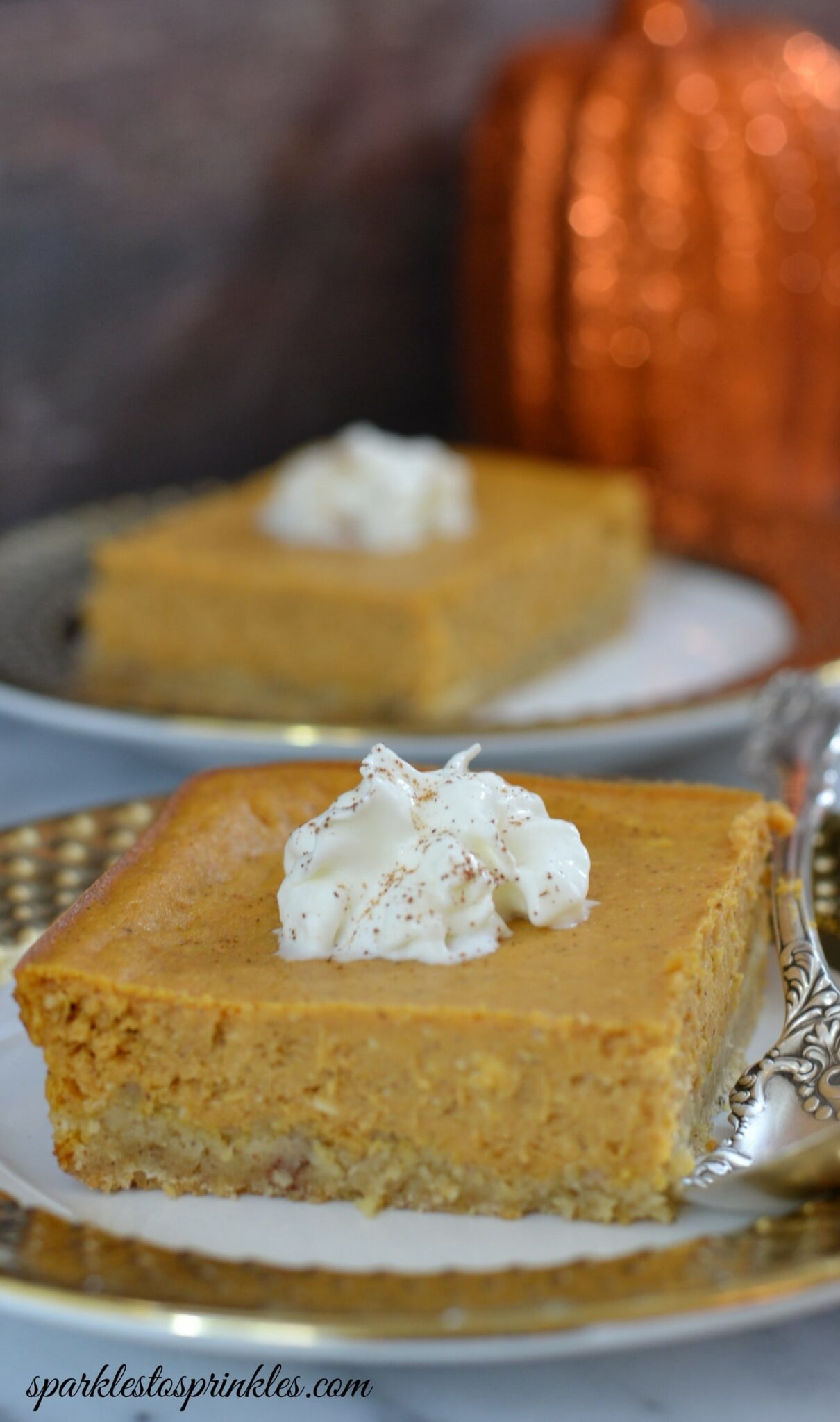 Pumpkin Cheesecake Bars - Sparkles to Sprinkles