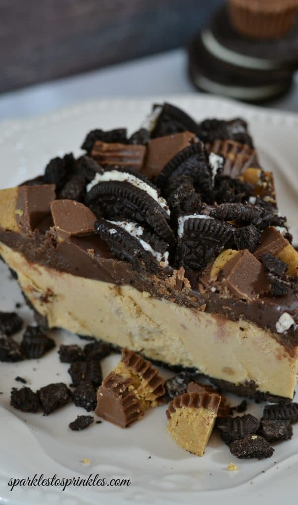 No Bake Peanut Butter Oreo Pie Sparkles to Sprinkles