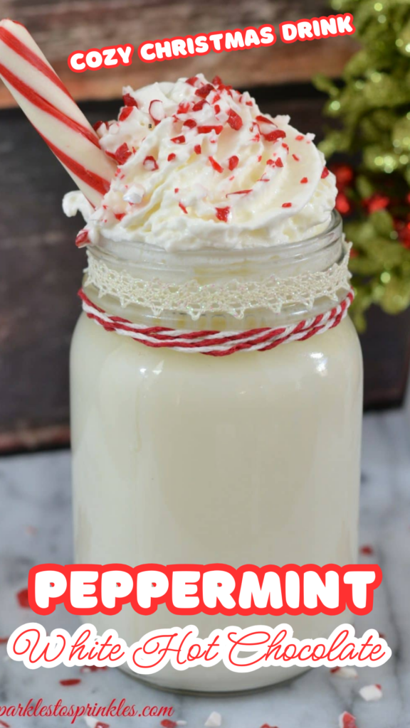 peppermint white hot chocolate long pin