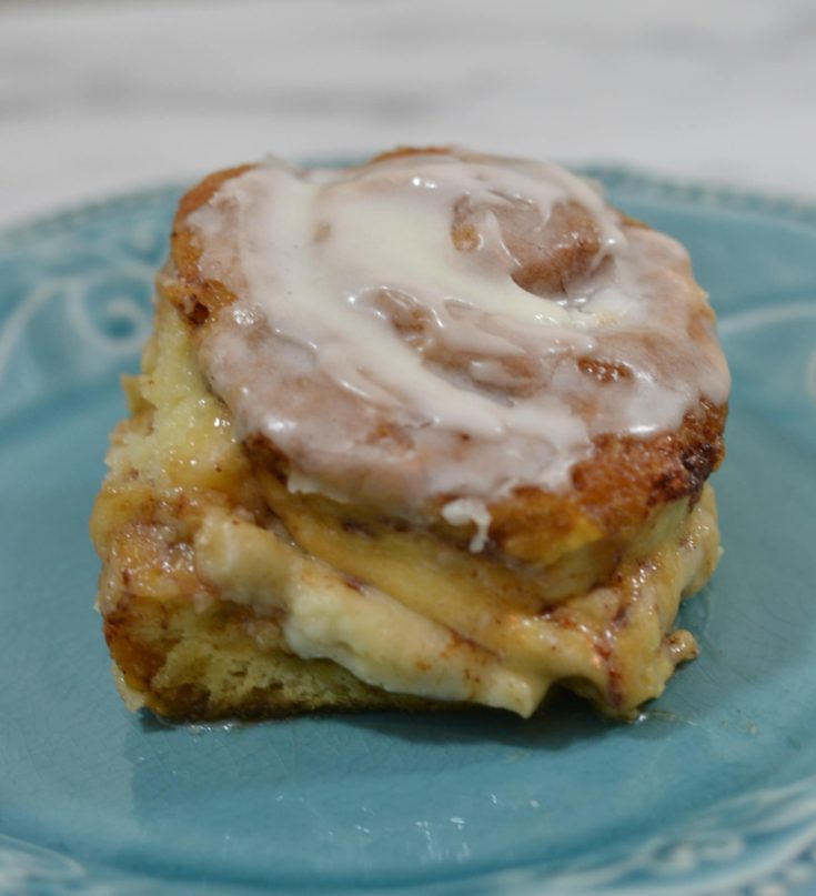 Cheesecake Stuffed Cinnabon Cinnamon Roll Bake