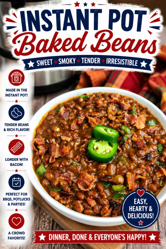 instant pot baked beans pin