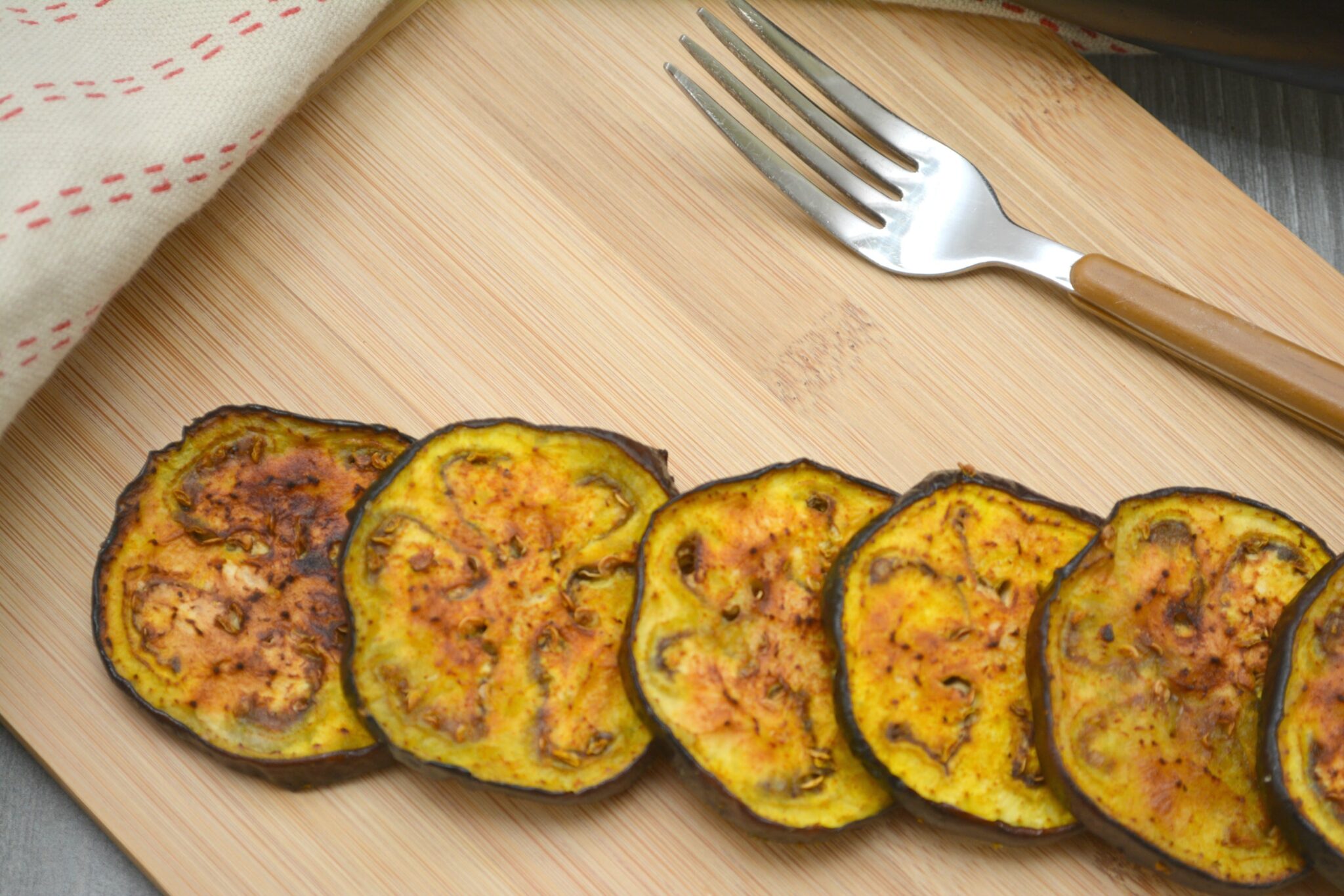 Air Fryer Curried Eggplant Sparkles to Sprinkles
