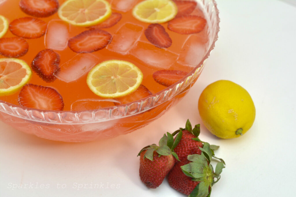 Strawberry Lemonade Moscato Punch