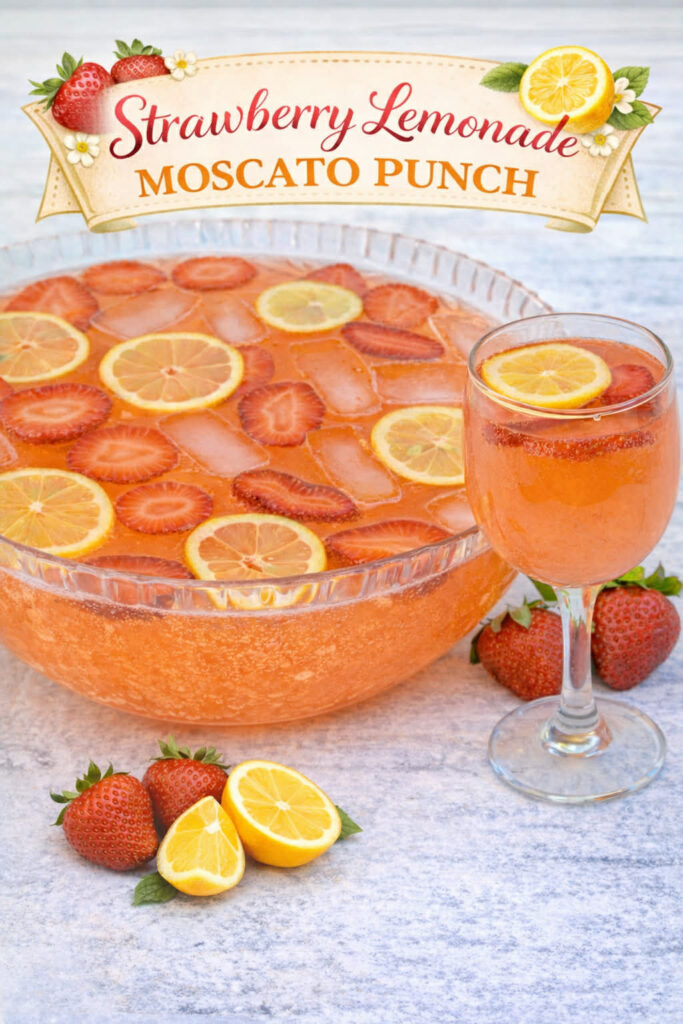 strawberry lemonade moscato punch