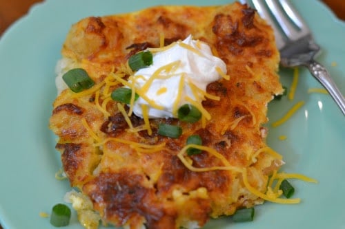 The Ninja Foodie Cracked out Tater Tot Breakfast Casserole is loaded with a...