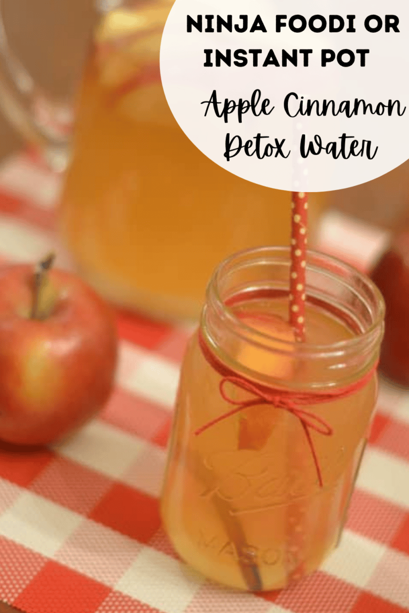 Ninja Foodi or Instant Pot Apple Cinnamon Detox Water Sparkles to