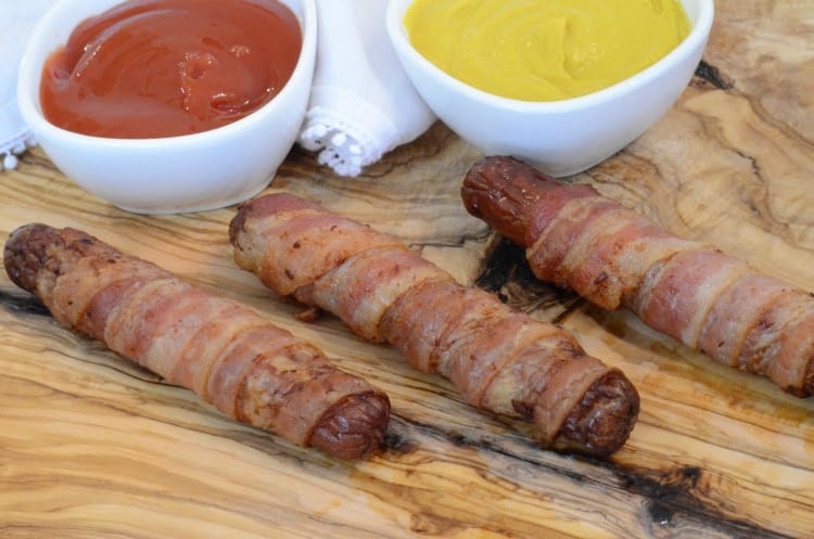 Fried Bacon Wrapped Hot Dog Recipe