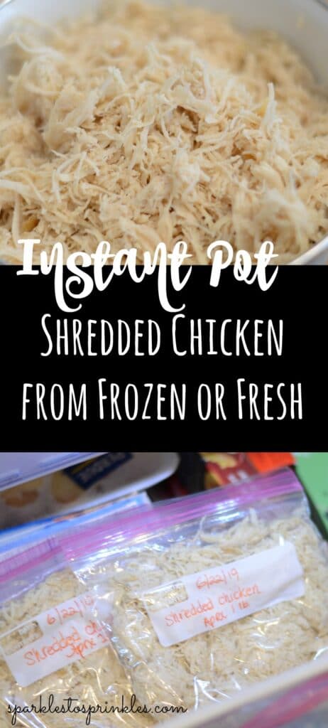 Instant Pot Shredded Chicken From Frozen or Fresh