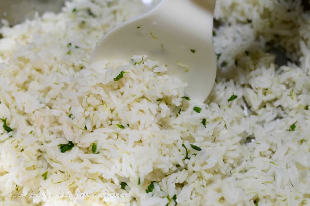 Instant Pot Chipotle's Cilantro Lime Rice Sparkles to Sprinkles