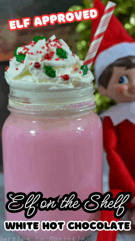 elf on the shelf white hot chocolate long pin