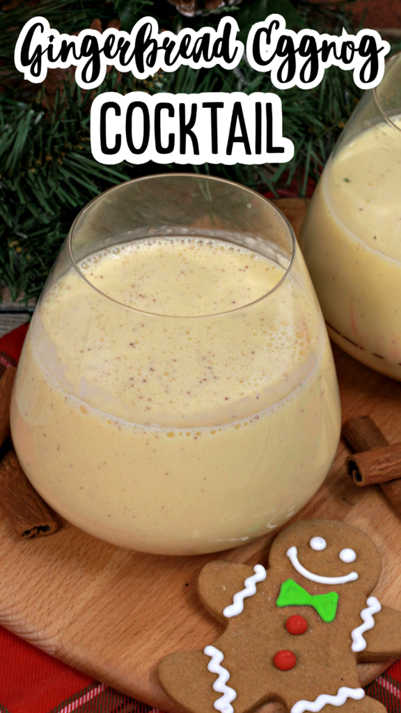 gingerbread eggnog cocktail long pin