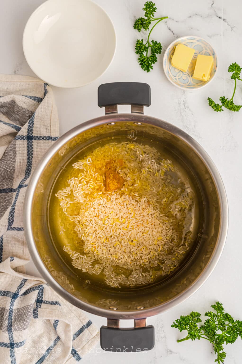 Instant Pot Packaged Saffron Yellow Rice Sparkles to Sprinkles