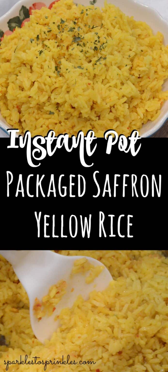 Instant Pot Packaged Saffron Yellow Rice Sparkles to Sprinkles