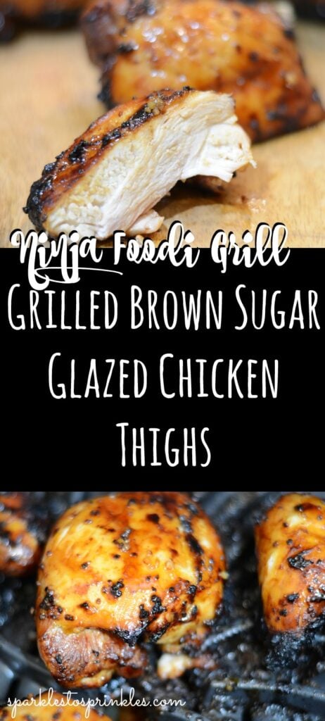 Ninja Foodi Grill Grilled Brown Sugar Glazed Chicken Thighs