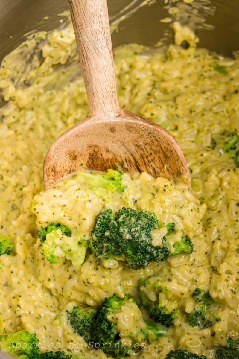 Instant Pot Cheesy Broccoli Rice Sparkles to Sprinkles