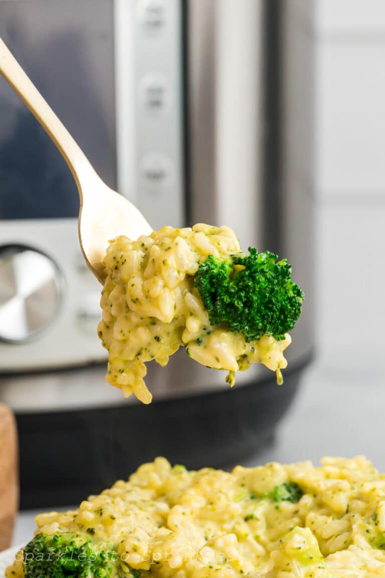 Instant Pot Cheesy Broccoli Rice Sparkles to Sprinkles