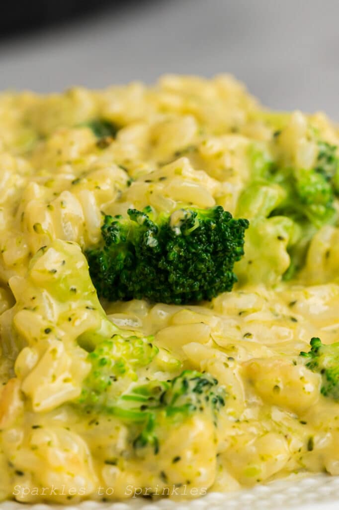 instant pot cheesy broccoli rice