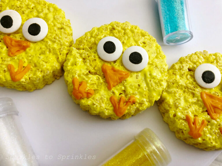 easter chick rice krispie treats