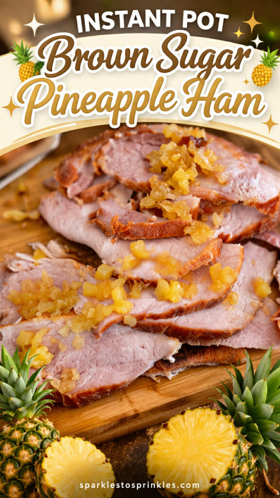 instant pot brown sugar pineapple ham pin
