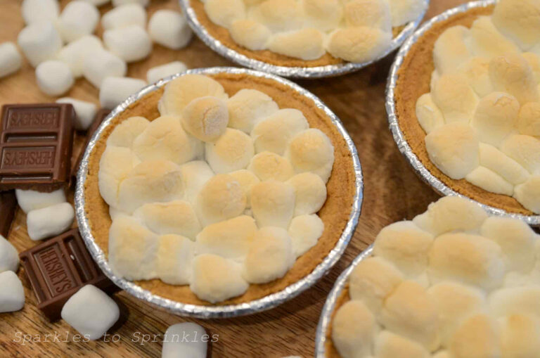 air fryer mini s'mores pie
