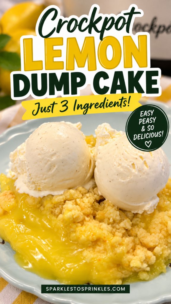 crockpot lemon dump cake pin new