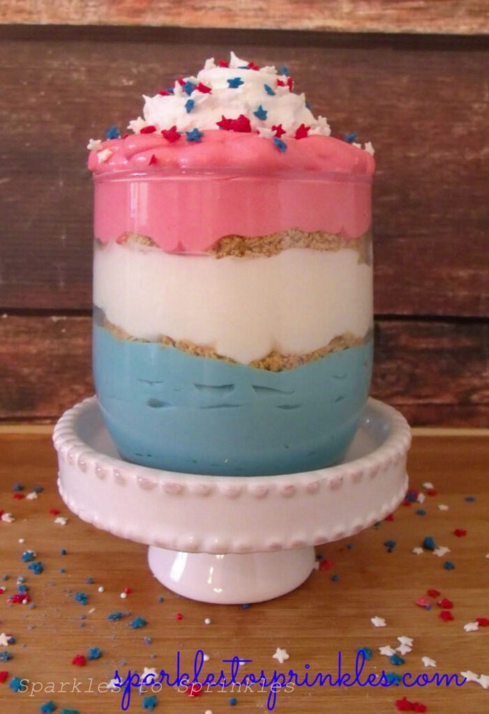 patriotic no bake cheesecake trifle