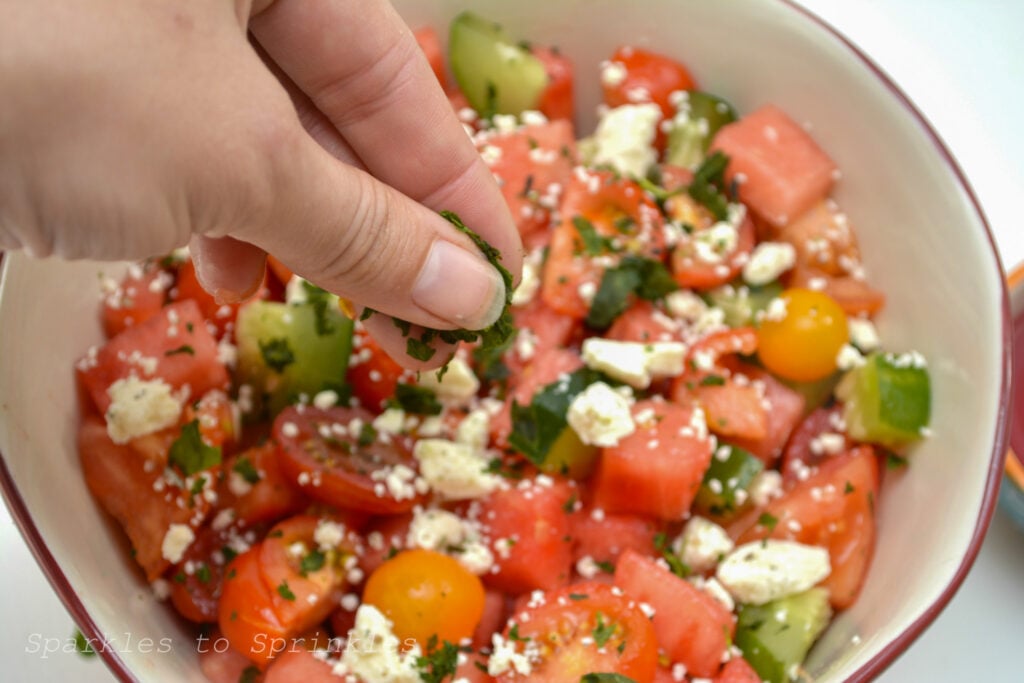 watermelon feta salad