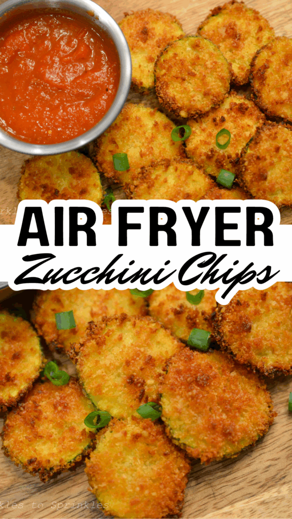 air fryer zucchini chips long pin