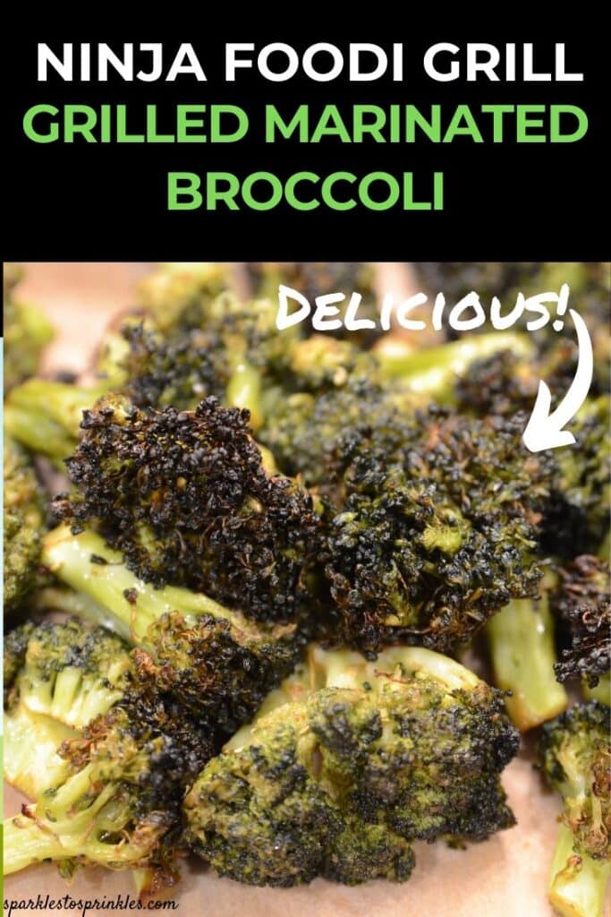 Ninja Foodi Grill Grilled Marinated Broccoli