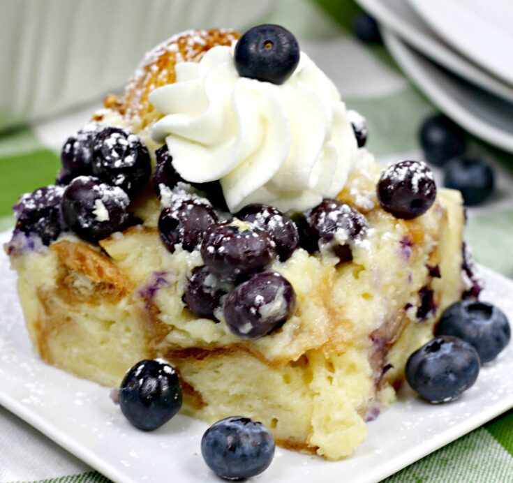 Blueberry croissant bake