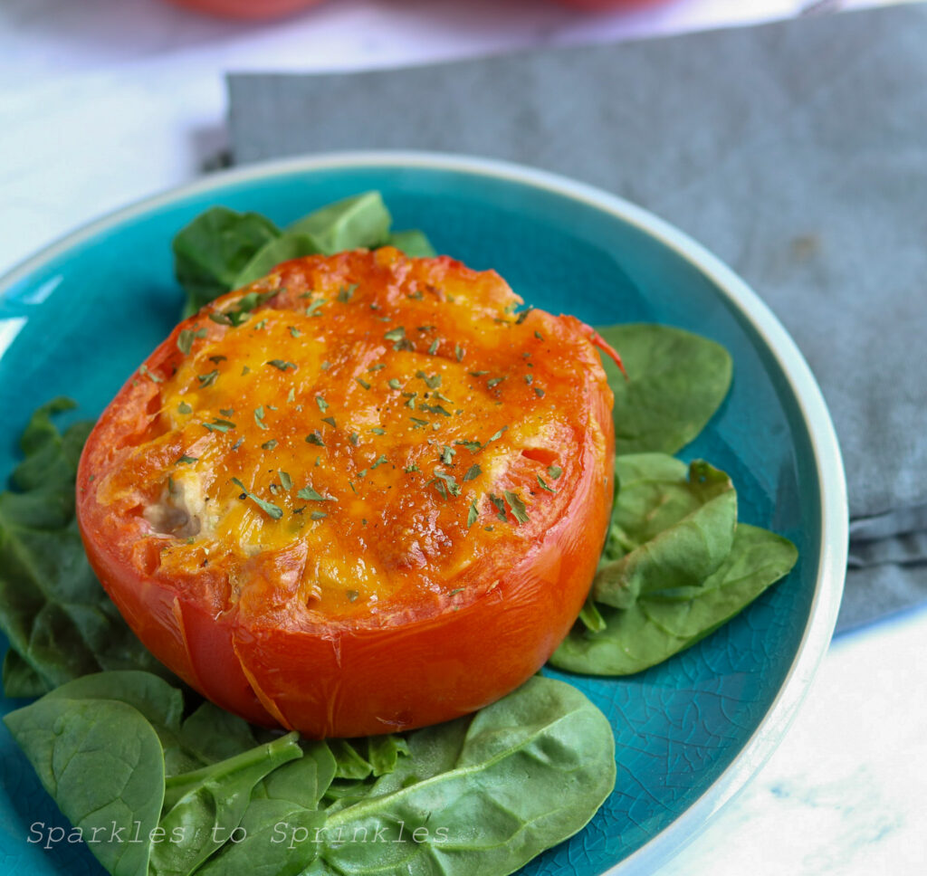 tuna. melt stuffed tomatoes