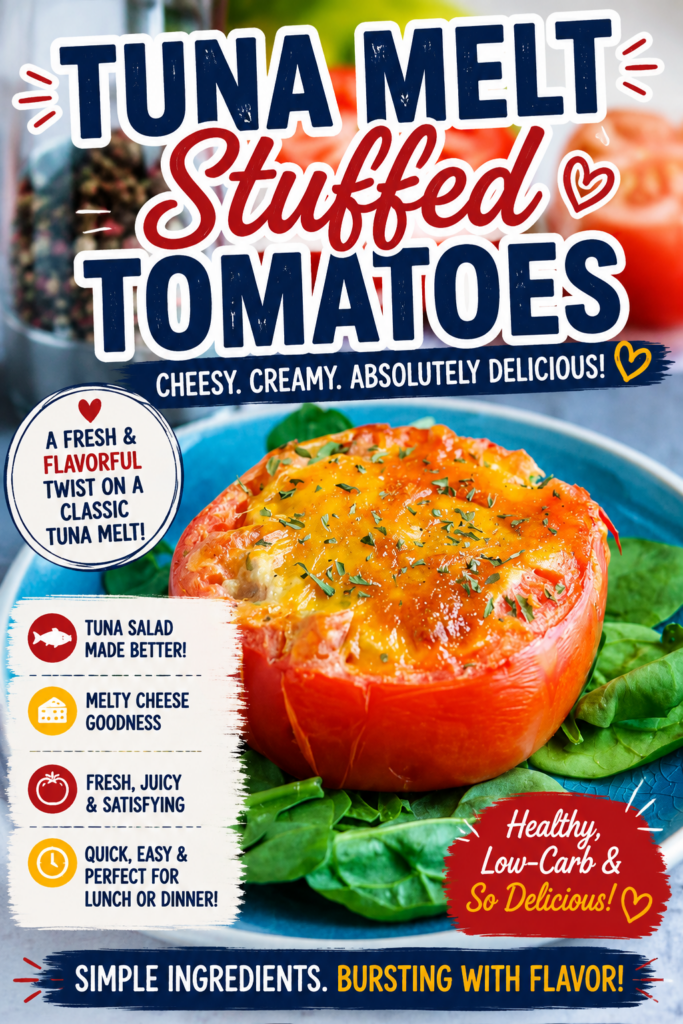 tuna melt stuffed tomatoes pin