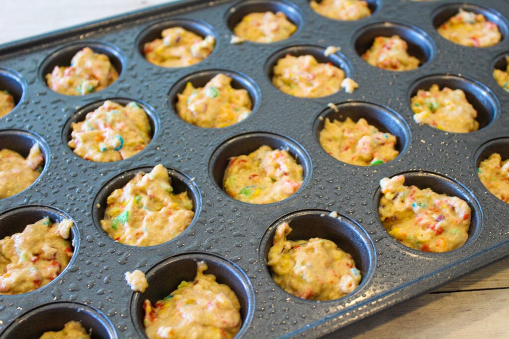 Fruity Pebbles Pancake Poppers - Sparkles to Sprinkles