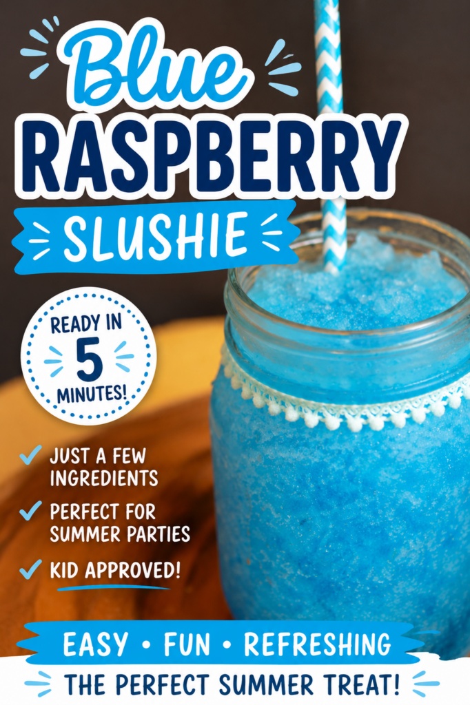 blue raspberry slushie pin new