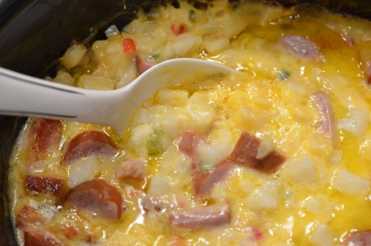 Crockpot Kielbasa Cheesy Potatoes Sparkles To Sprinkles