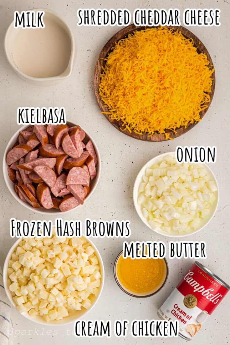 Crockpot Kielbasa Cheesy Potatoes Sparkles to Sprinkles