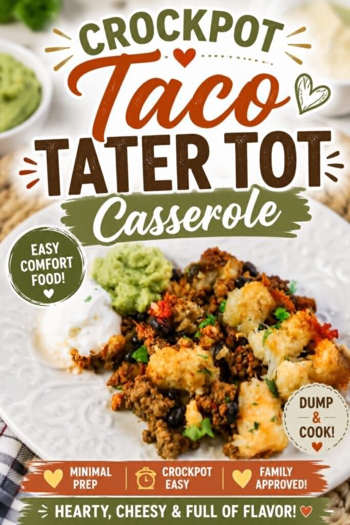 crockpot tater tot casserole pin
