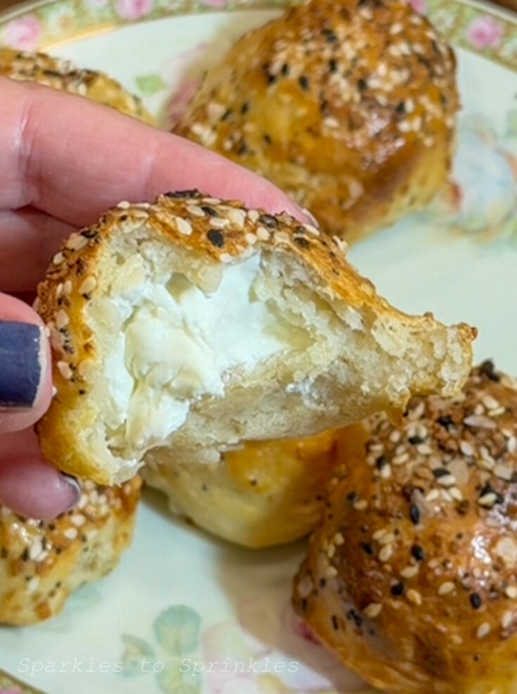 Air Fryer Copycat Dunkin Donuts Stuffed Bagel Minis
