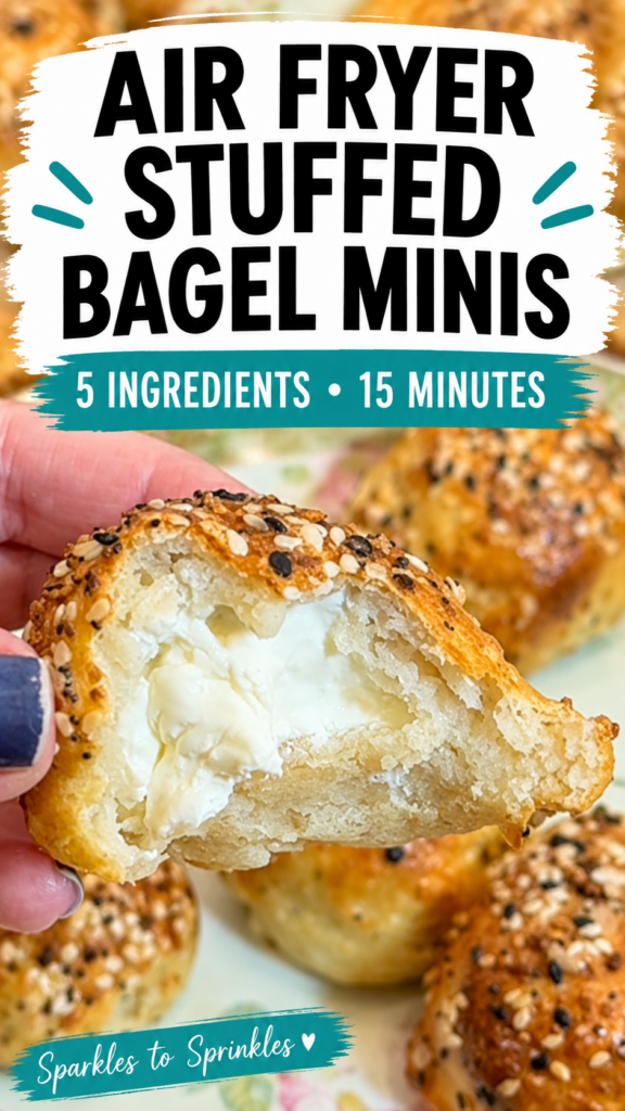 air fryer copycat stuffed bagel minis pin