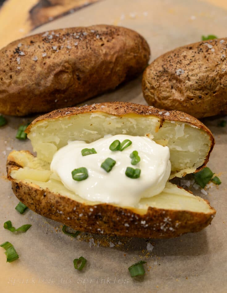 Ninja Foodi Grill Baked Potato Sparkles to Sprinkles
