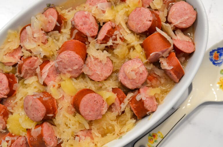 Crockpot Kielbasa and Sauerkraut Sparkles to Sprinkles