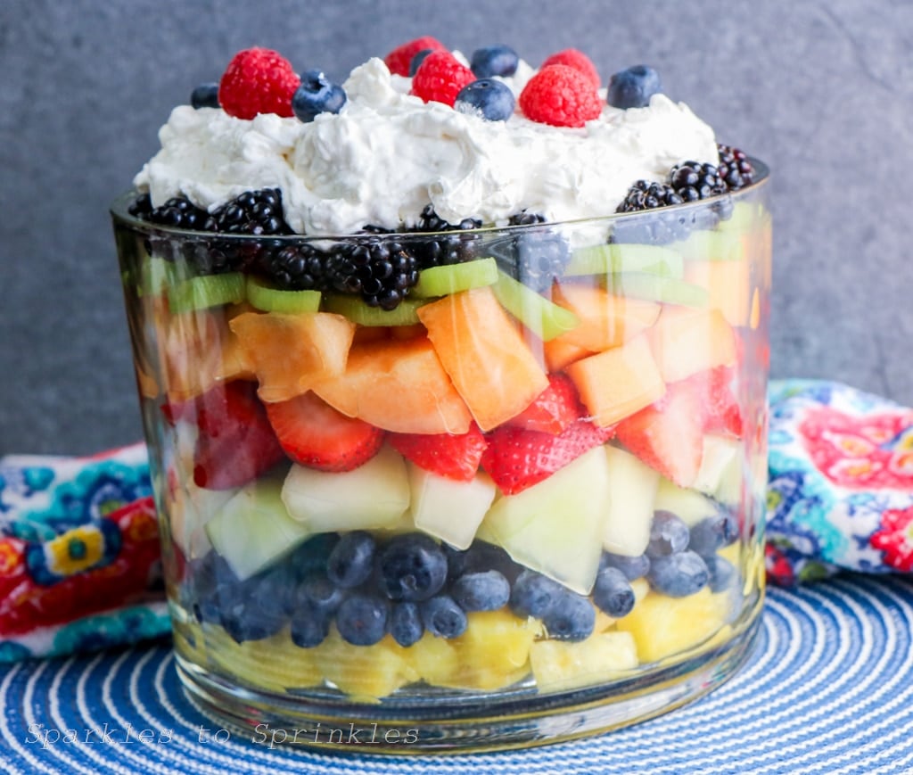 Layered Fruit Salad Sparkles to Sprinkles