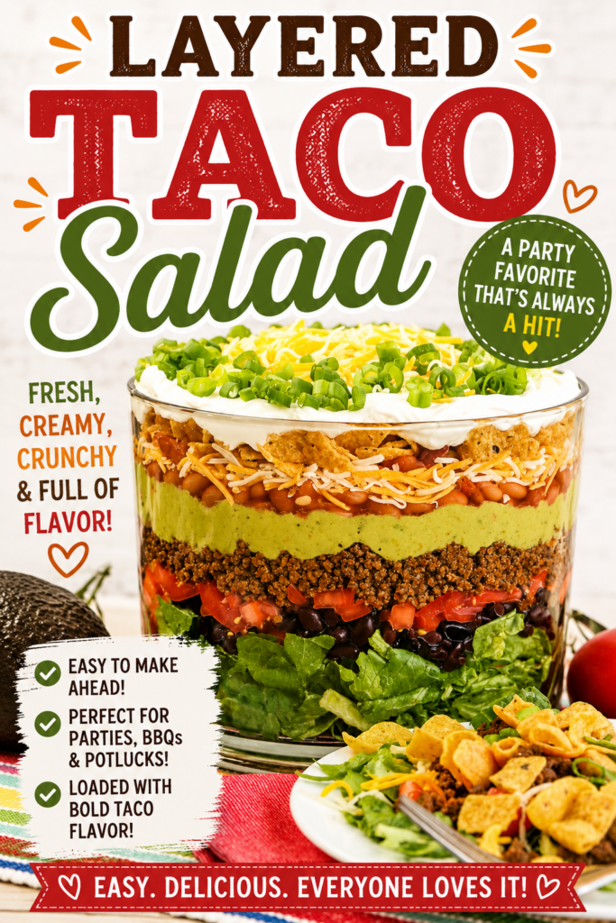 layered taco salad pin new