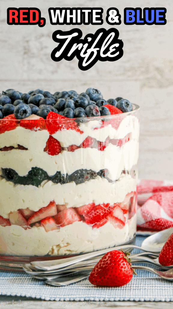 red white and blue trifle long pin