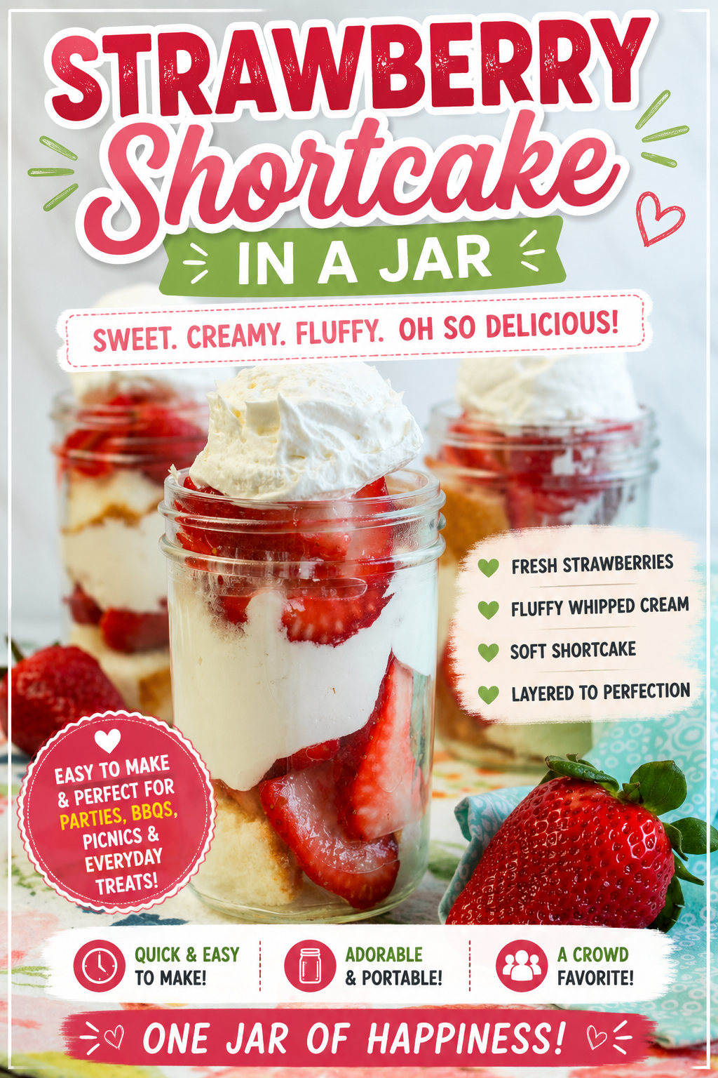 strawberry shortcake in a jar pin new