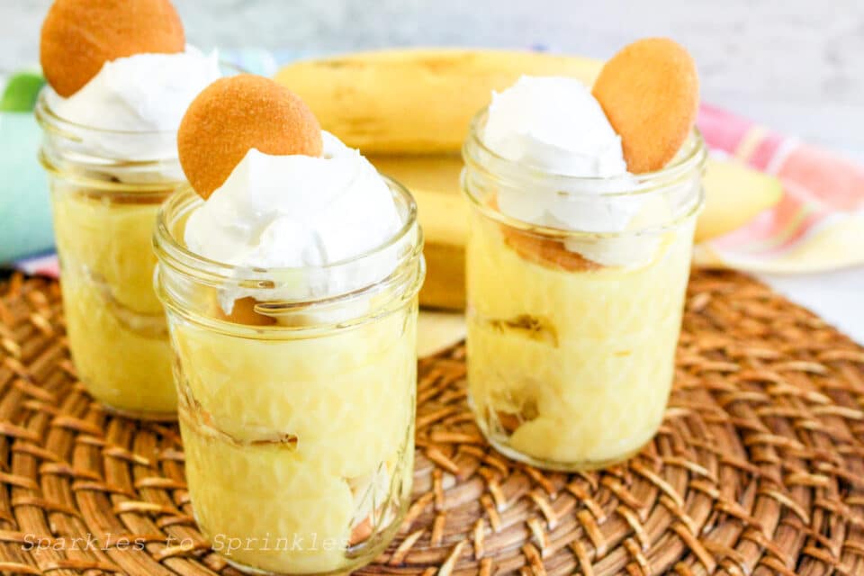 Banana Pudding In A Jar Sparkles to Sprinkles