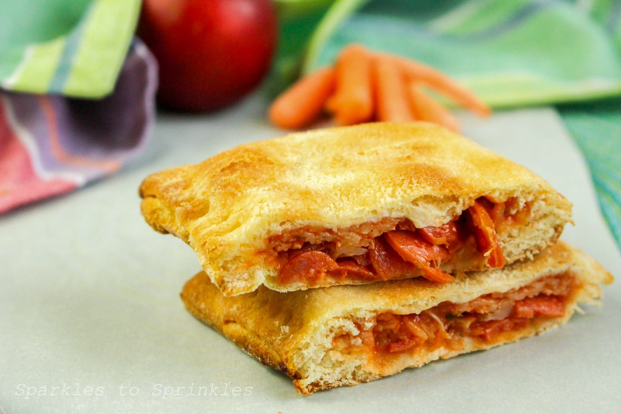 Air Fryer Crescent Pepperoni Pizza Pockets Sparkles to Sprinkles
