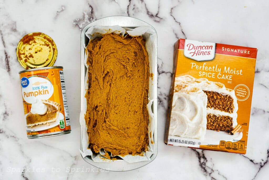 mix the ingredients and put batter into a loaf pan